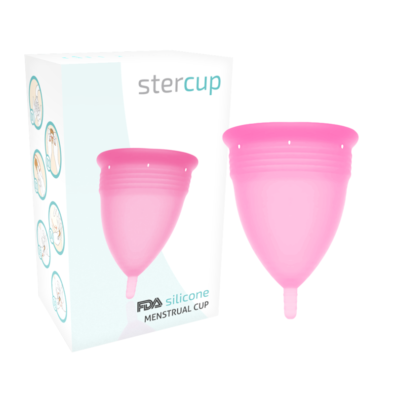 Stercup Copa Menstrual Silicona FDA Talla L Rosa