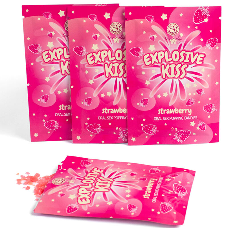 Secretplay Strawberry Explosive Candies - Caramelos de Fresa