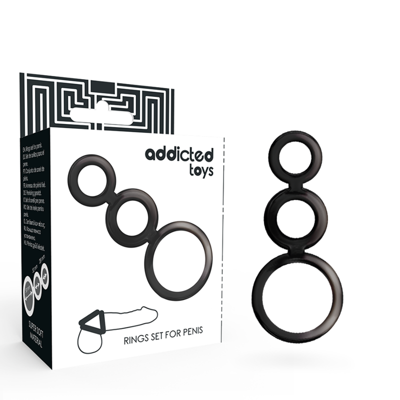 Anillo Peneano Set Smoked - ADDICTED TOYS