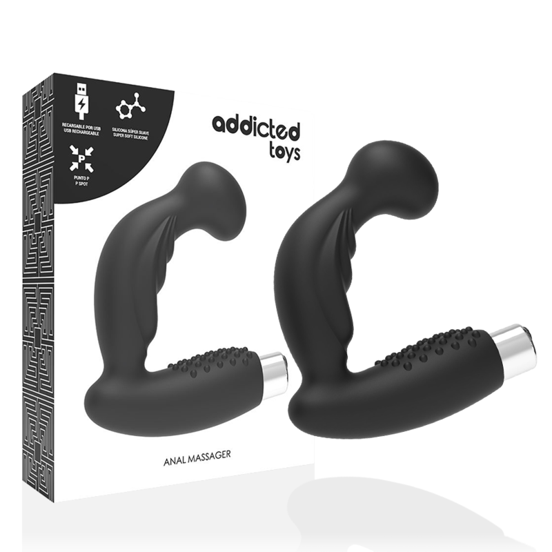 Masajeador Prostático ADDICTED TOYS - 10 Modos Vibración USB Recargable
