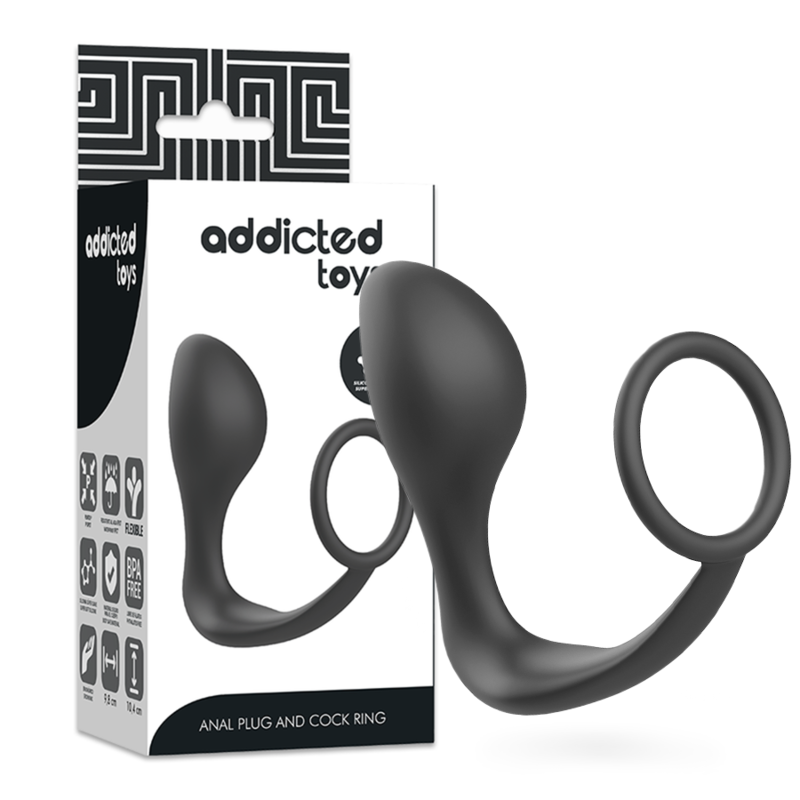 Plug Anal ADDICTED TOYS con Anillo de Silicona - Estimulación Ergonómica