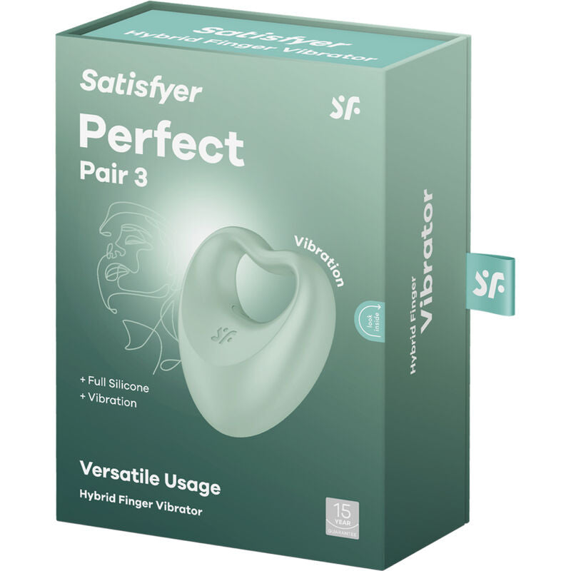 Satisfyer Perfect Pair 3 Green - Anillo Vibrador 2 en 1 con 12 Programas