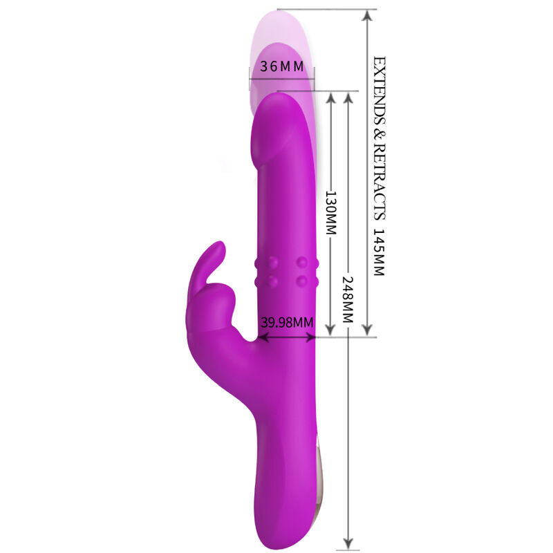 Pretty Love Reese Vibrador con Rotación Púrpura
