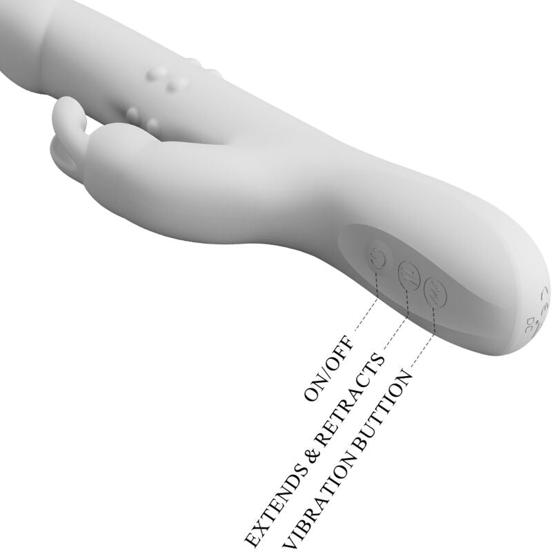 Pretty Love Reese Vibrador con Rotación Plateada