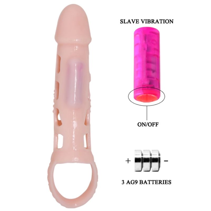Pretty Love Harrison - Funda Extensora con Vibración y Arnés 13.5 cm