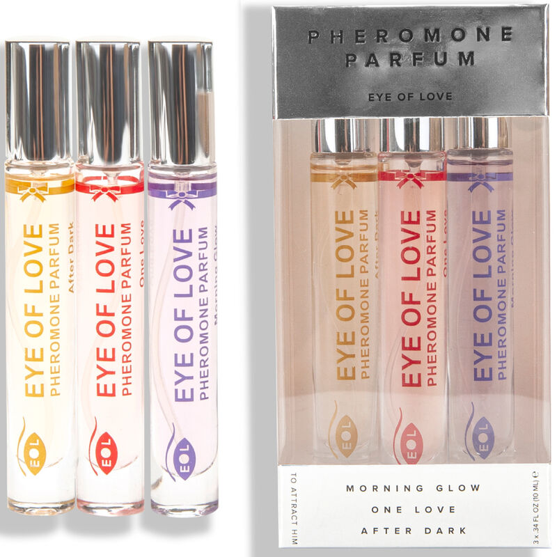 Eye of Love Set 3 Perfumes Feromonas 10ml - Morning Glow, One Love, After Dark