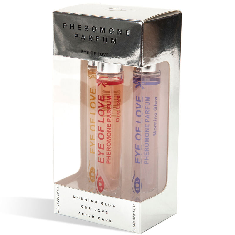 Eye of Love Set 3 Perfumes Feromonas 10ml - Morning Glow, One Love, After Dark