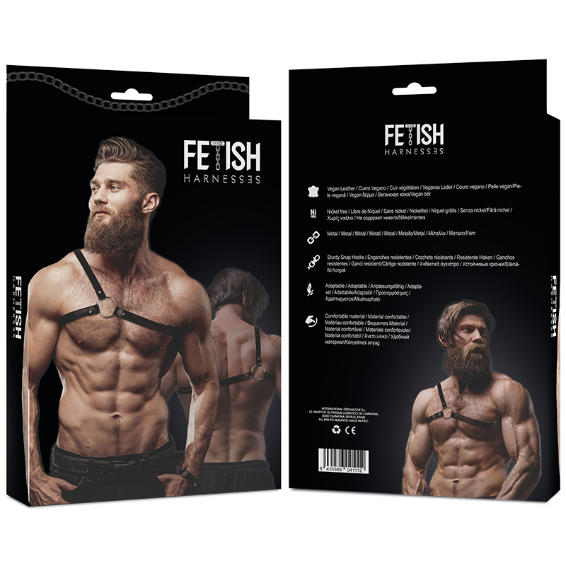 Arnés de Cuero Eco Cruzado para Hombre - Fetish Submissive Attitude