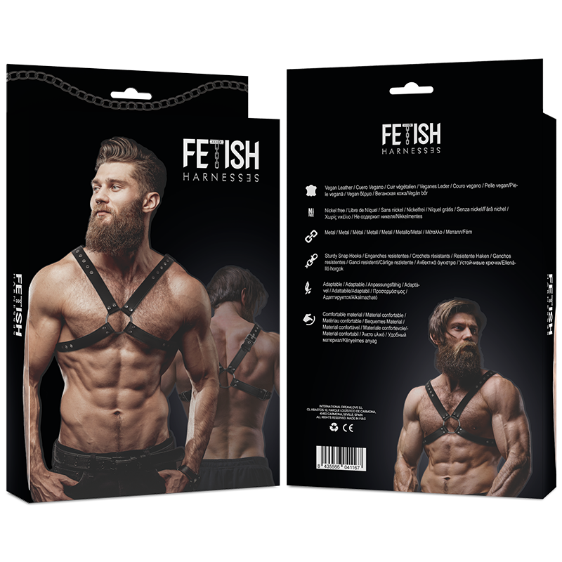 Fetish Submissive Attitude - Arnés Pectoral Eco-Cuero para Hombre