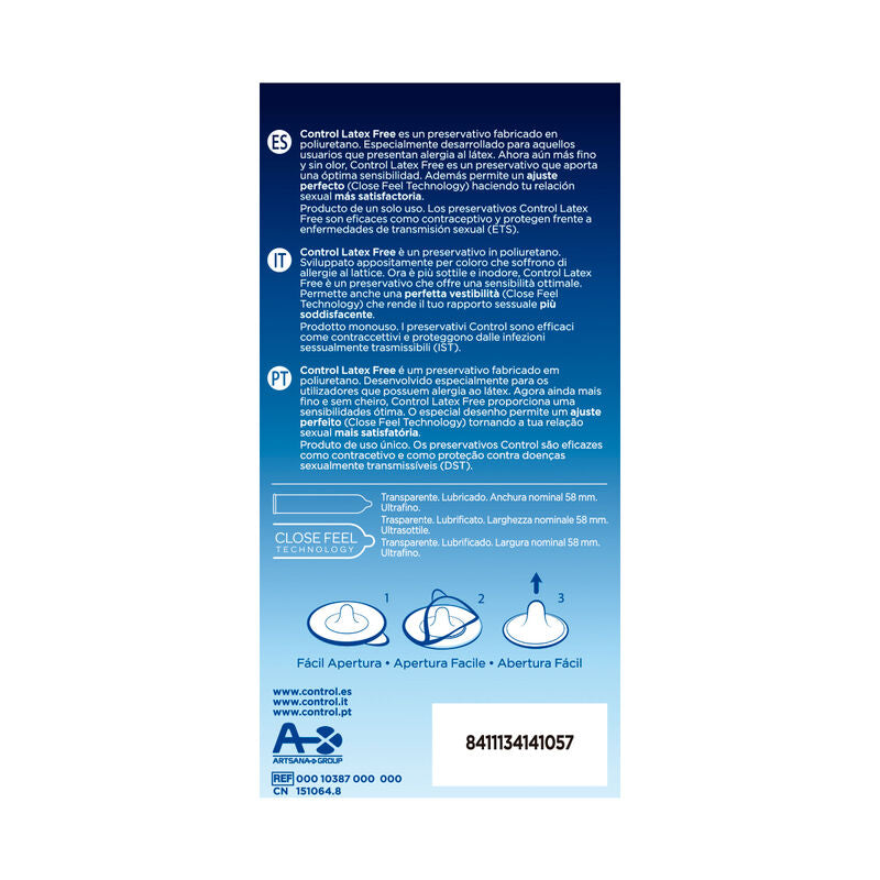 Control Free Sin Látex Preservativos 5 Unidades