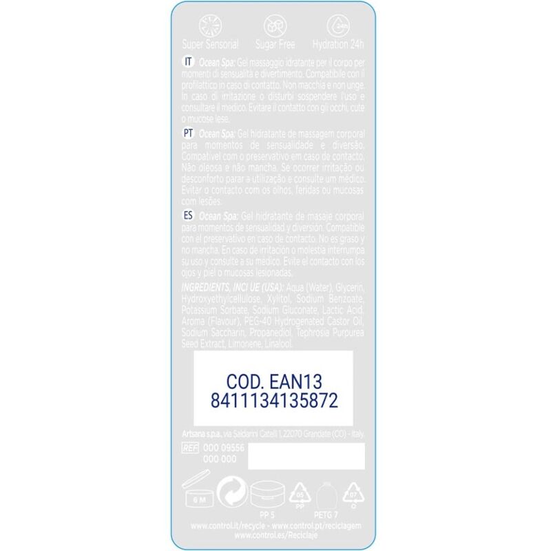 Control 2 en 1 Massage & Pleasure Mediterranean Sea 200 ml