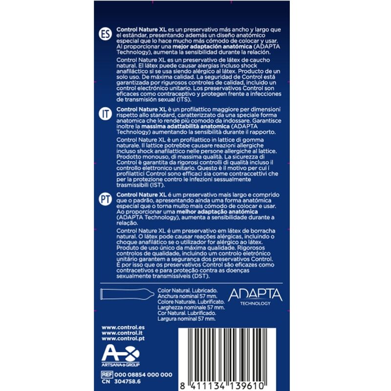 Control Adapta Nature XL Preservativos - 12 Unidades