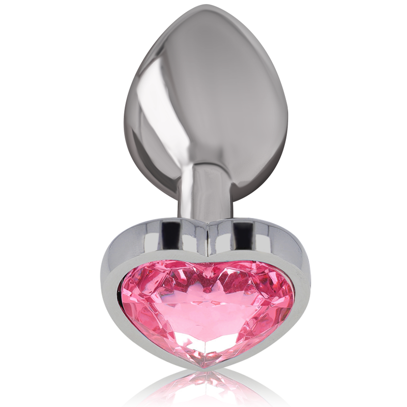 Intense Plug Anal Metal Aluminio Corazón Rosa Tamaño L