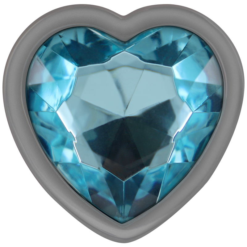 Plug Anal Metal Aluminio Corazón Azul Talla M - Intense