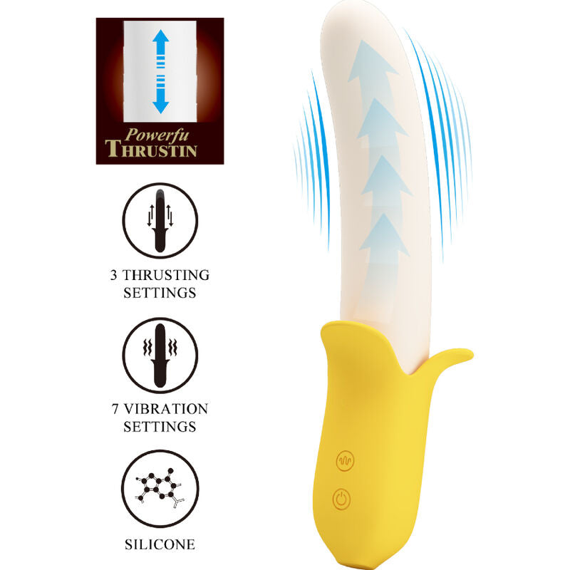 Pretty Love Banana Geek - Vibrador de Silicona con 7 Modos de Vibración