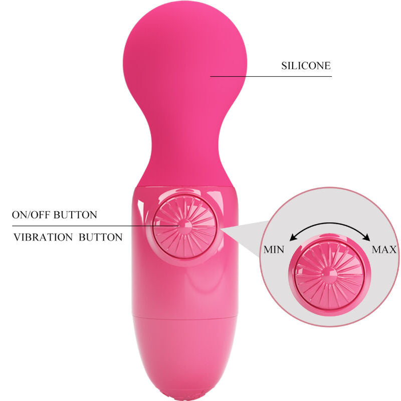 Pretty Love Magenta Mini Personal Massager - Masajeador Compacto de Alta Potencia