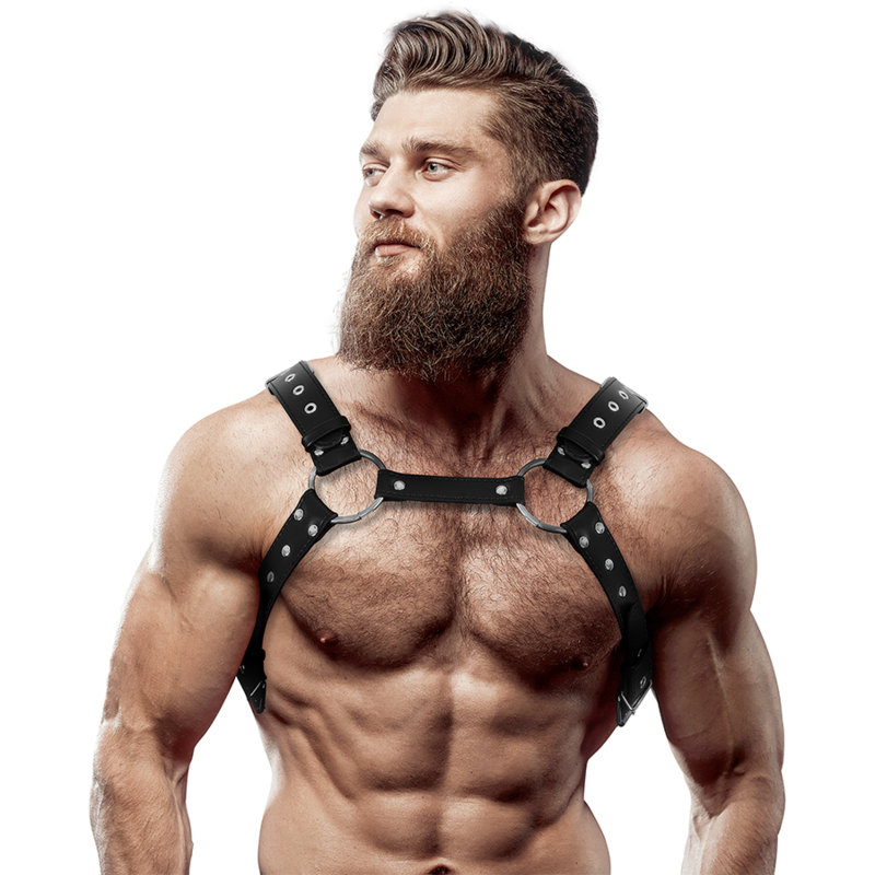 Arnés de Pecho Eco-Leather con Tachuelas - Fetish Submissive Attitude