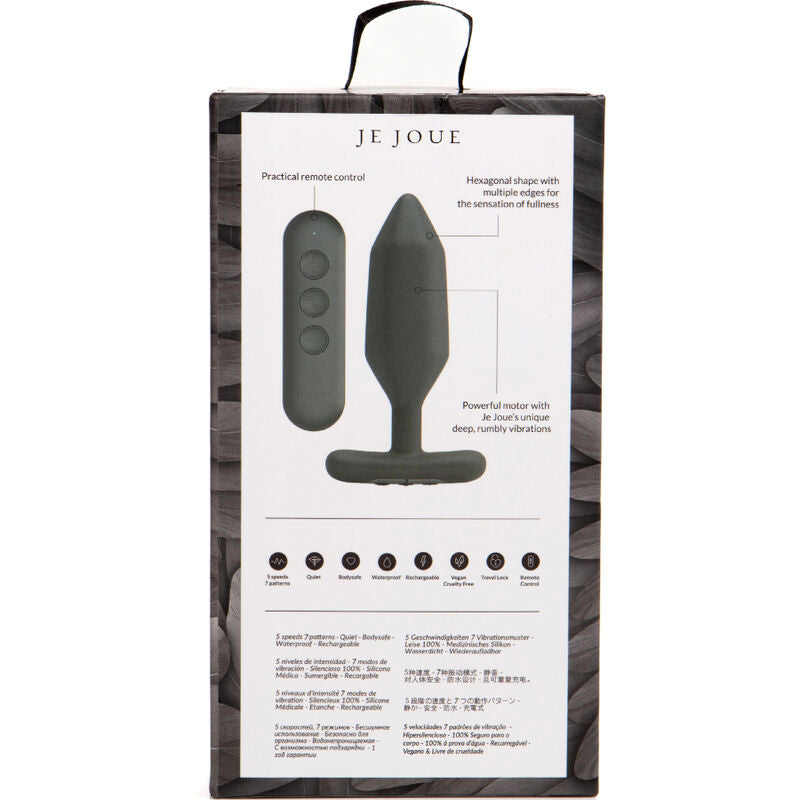 Je Joue Onyx Anal Plug Vibrator - Silicona Médica Recargable