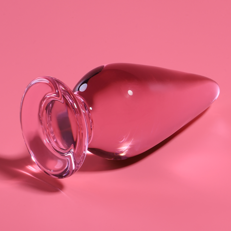 Nebula Series Model 4 - Plug Anal Borosilicate Glass 11x5 cm Rosa