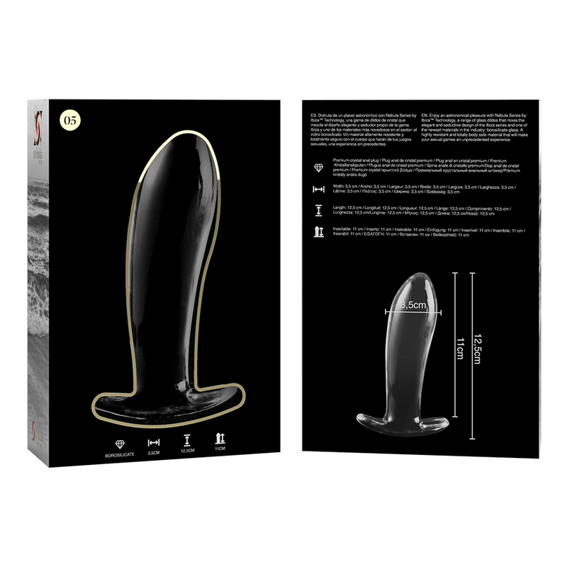 Nebula Series by Ibiza Model 5 - Plug Anal de Vidrio Borosilicato 12,5 cm