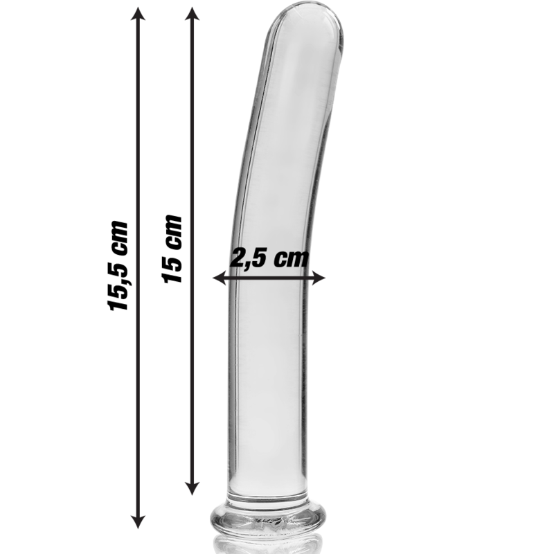 Nebula Series by Ibiza Model 9 - Dildo de Cristal Borosilicato Transparente 15.5 cm