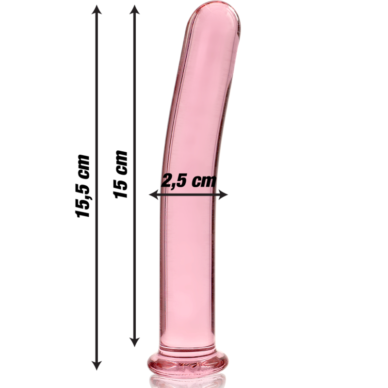 Nebula Series by Ibiza Model 9 - Dildo de Cristal Borosilicato Rosa 15,5 cm