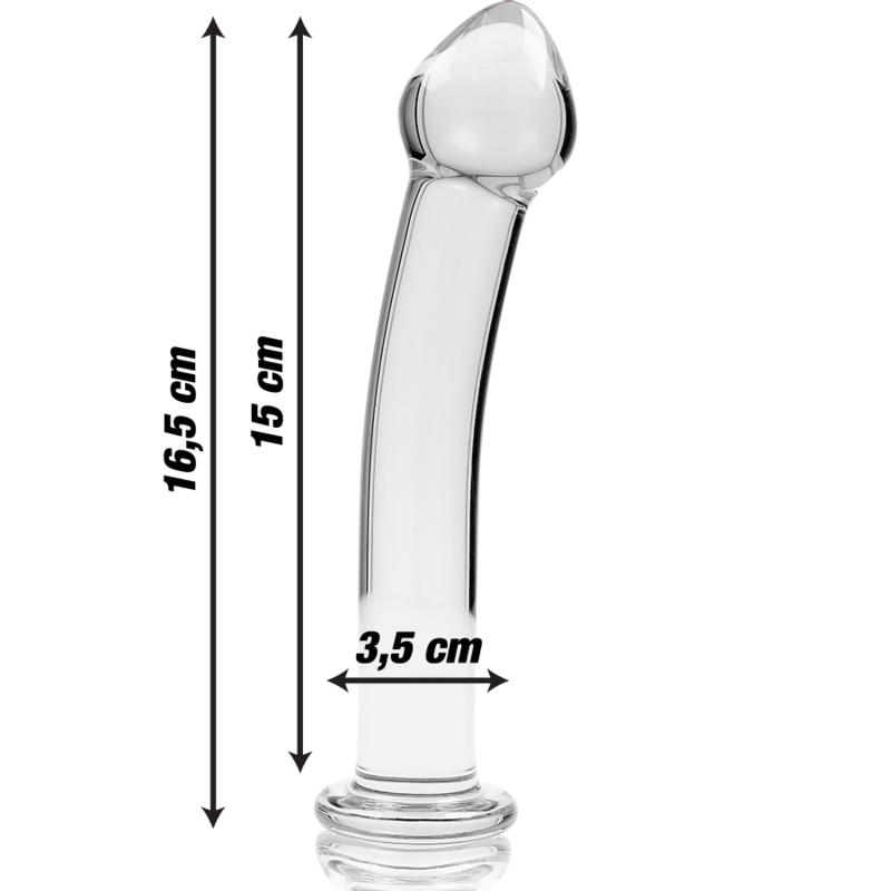 Nebula Series by Ibiza - Dildo de Cristal Borosilicato Transparente 16 cm