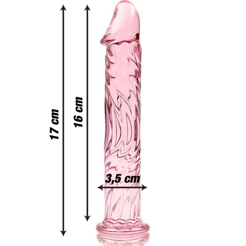 Nebula Series by Ibiza Model 12 - Dildo de Cristal Borosilicato Rosa 17 cm