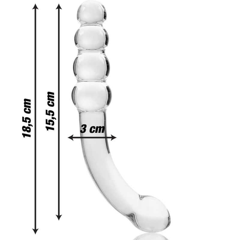 Nebula Series by Ibiza - Dildo de Cristal Borosilicato Transparente 18.5 cm
