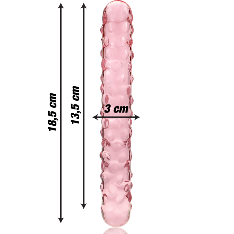 Nebula Series by Ibiza Model 15 - Dildo de Cristal Borosilicato Rosa 18.5 cm
