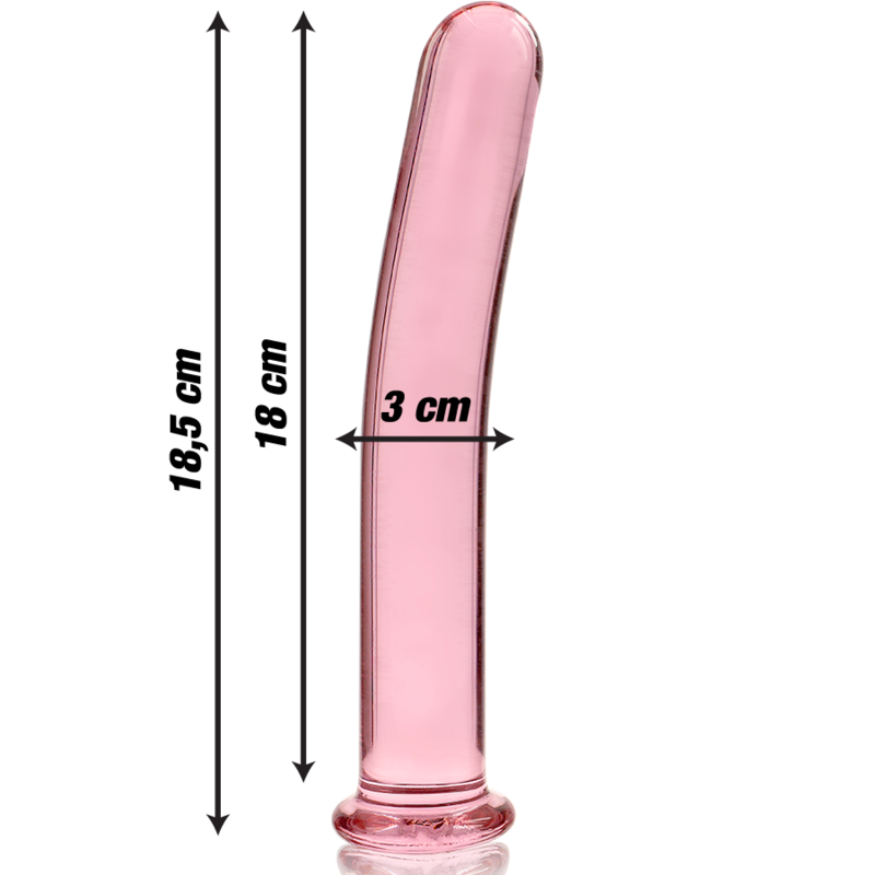 Nebula Series by Ibiza Model 17 - Dildo de Cristal Borosilicato Rosa 18.5 cm