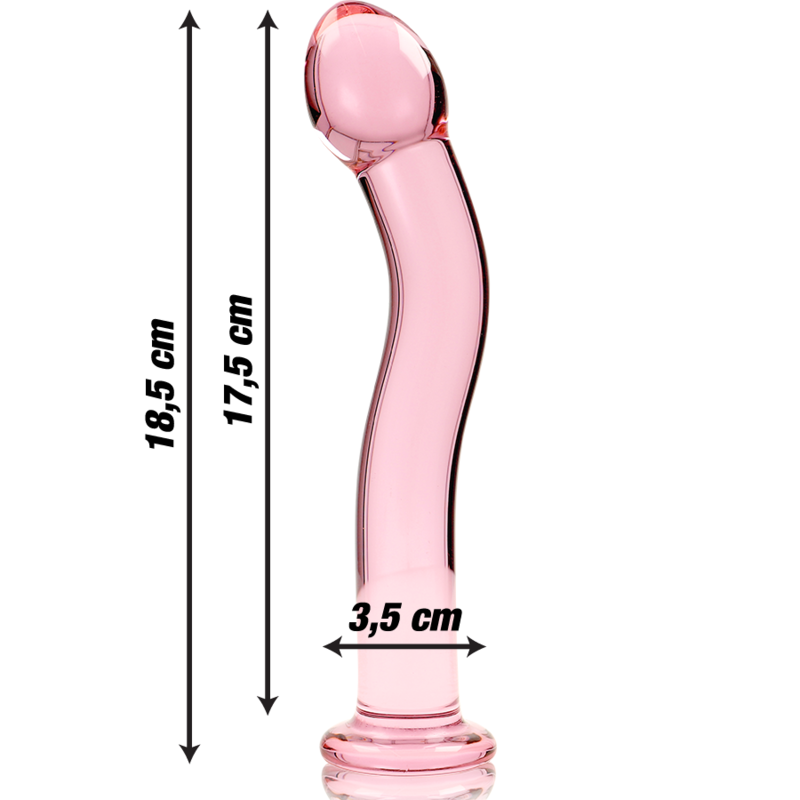 Nebula Series by Ibiza - Dildo de Cristal Borosilicato Rosa 18.5 cm