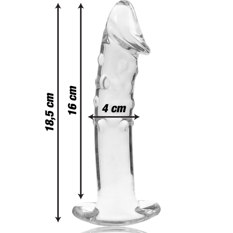 Nebula Series by Ibiza - Dildo de Cristal Borosilicato Transparente 18.5 cm