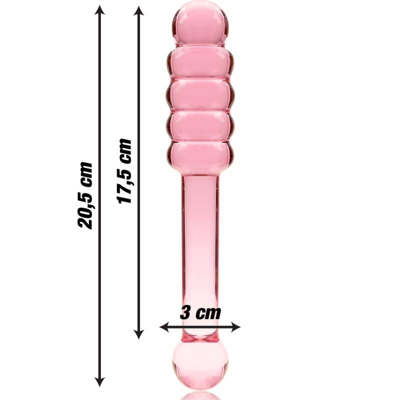 Nebula Series by Ibiza Model 20 - Dildo de Cristal Borosilicato Rosa 20.5 cm
