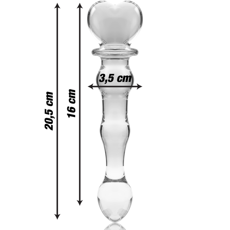 Nebula Series by Ibiza - Dildo Borosilicate Glass Clear 20.5 cm
