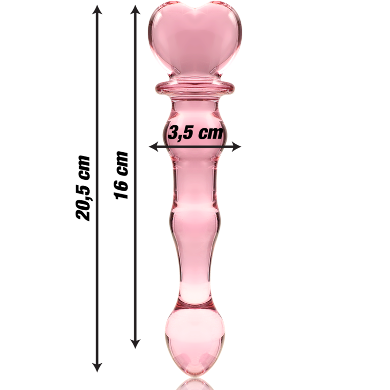 Nebula Series by Ibiza - Dildo de Cristal Borosilicato Rosa 20.5 cm