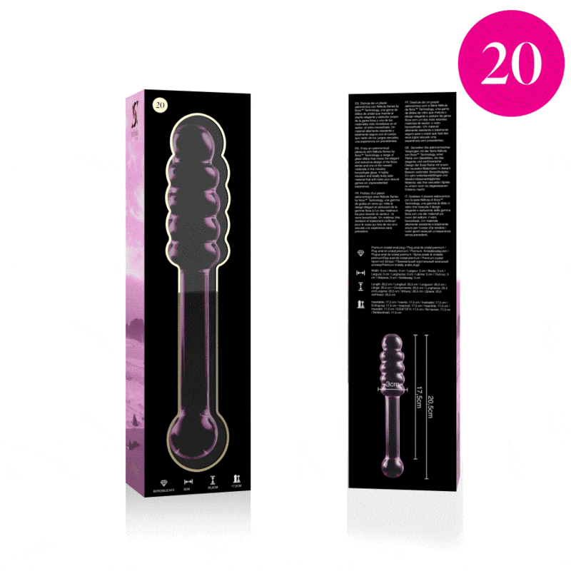 Nebula Series by Ibiza Model 20 - Dildo de Cristal Borosilicato Rosa 20.5 cm