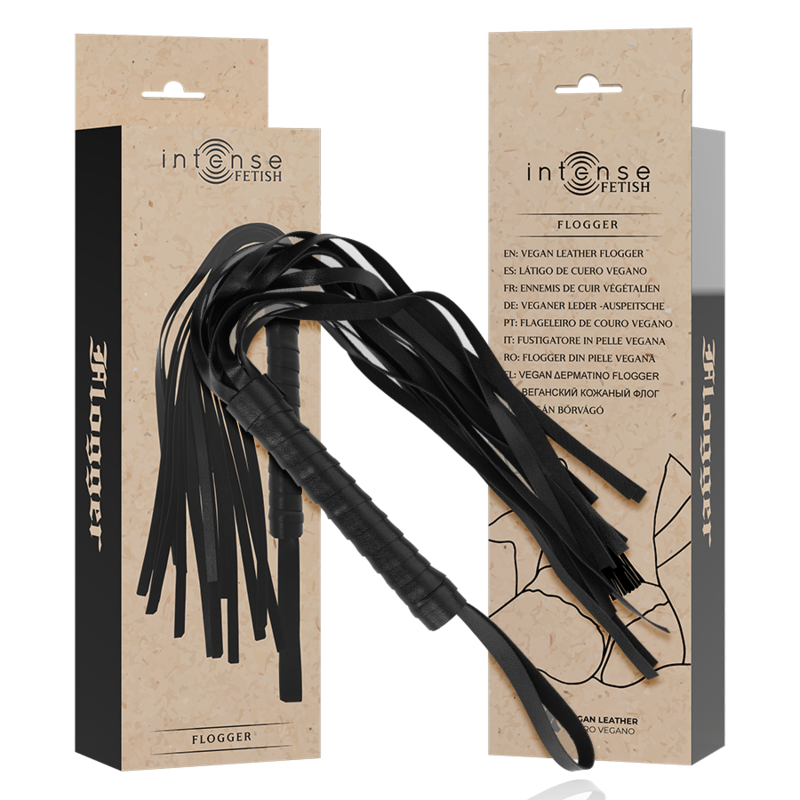INTENSE Fetish Flogger de Cuero Vegano - Diseño Ergonómico