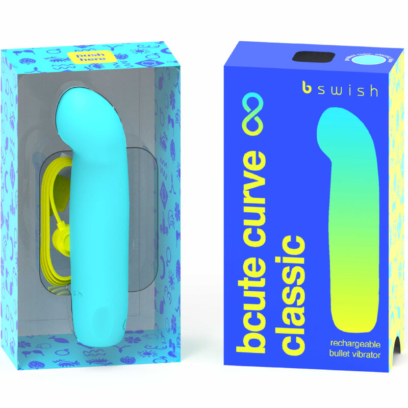 B Swish bCute Curve Infinite Classic Vibrador Recargable Azul Silicona