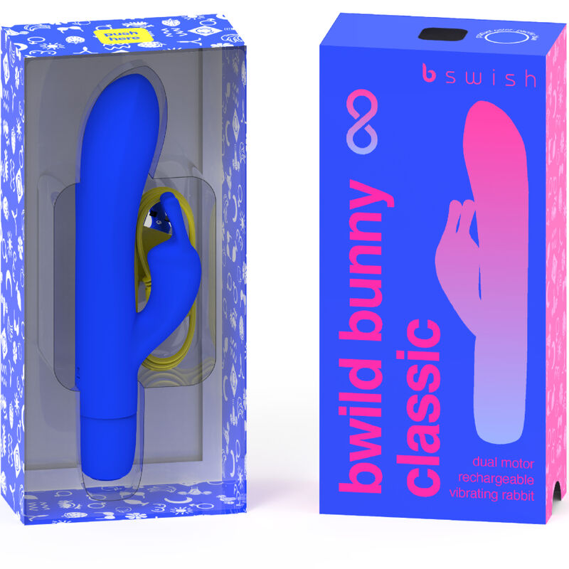 B Swish Bwild Bunny Infinite Classic Vibrador Recargable Azul Silicona