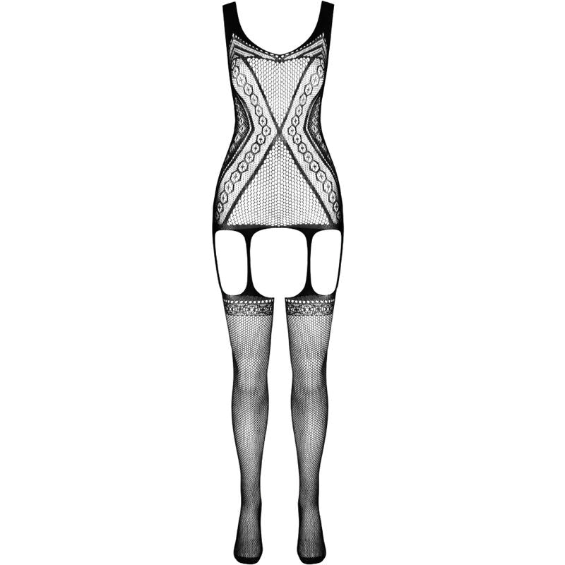 PASSION Eco Collection Bodystocking ECO BS007 Rojo - Lencería Transparente