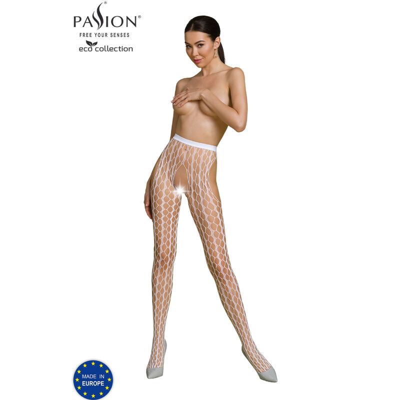 Bodystocking Eco S007 Blanco - Lencería Sostenible Passion Woman