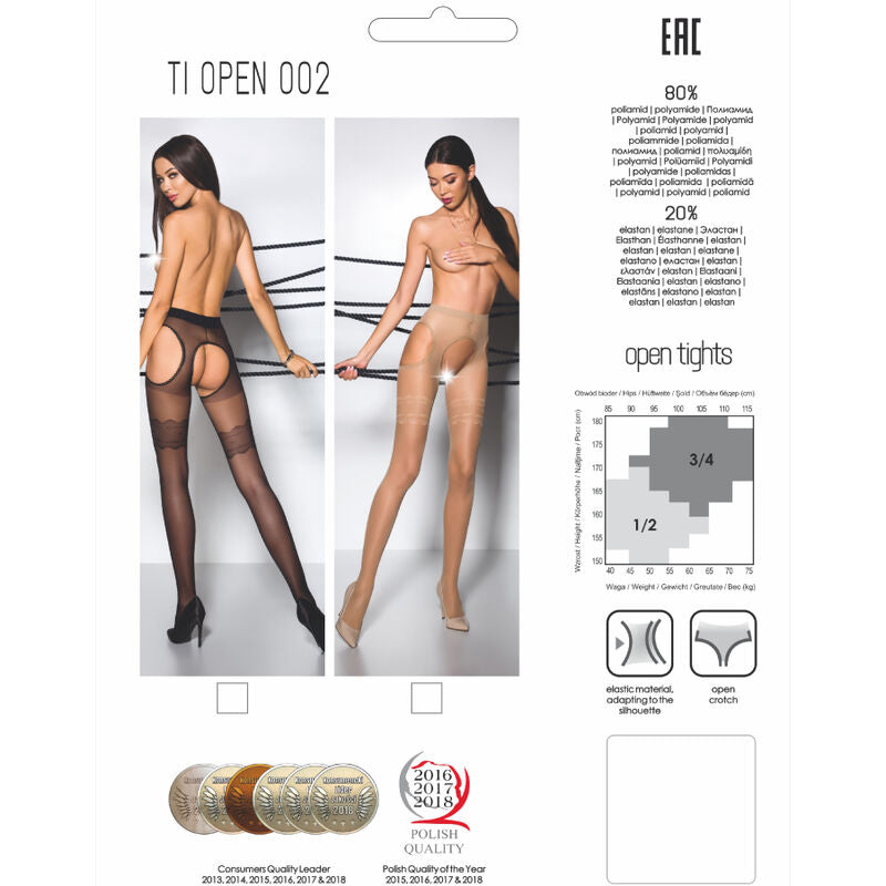 Medias Negras Passion Woman Tiopen 002 - Talla 1/2