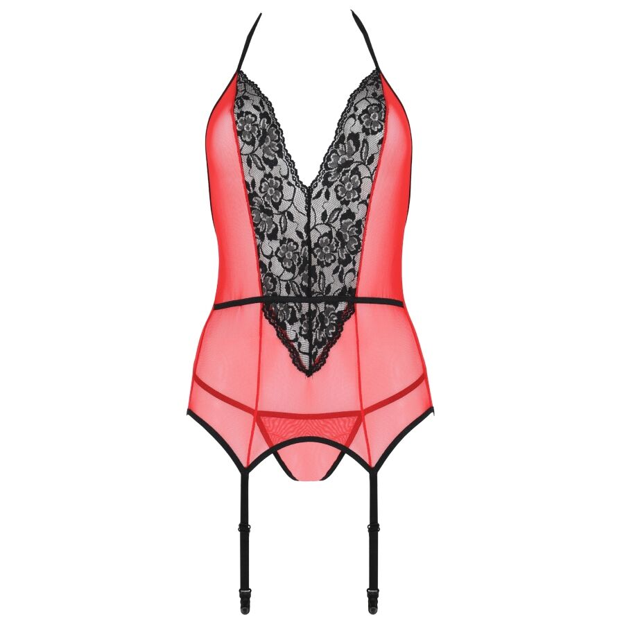 Passion Peonia Corset Erotic Line Red L/XL - Corsé Erótico