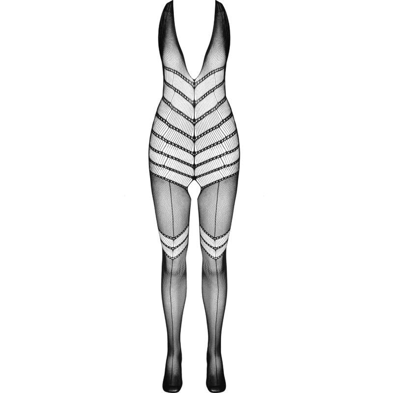 Bodystocking BS100 Negro Estampado - PASSION Woman
