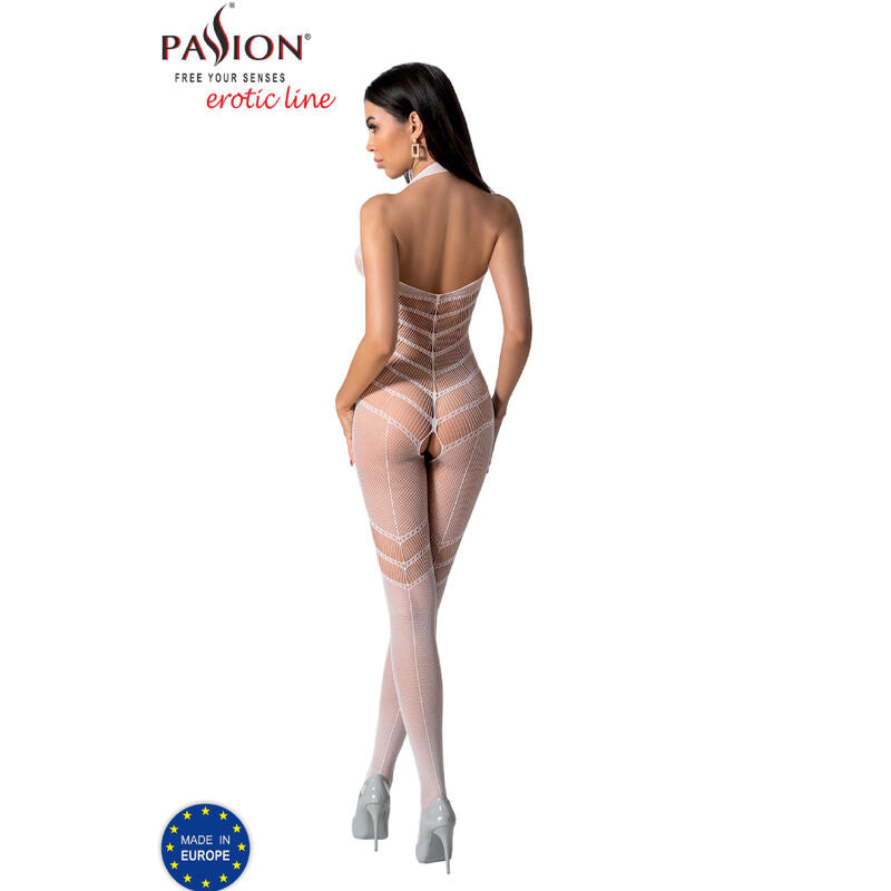 Bodystocking Halterneck BS100 Blanco - Passion Woman