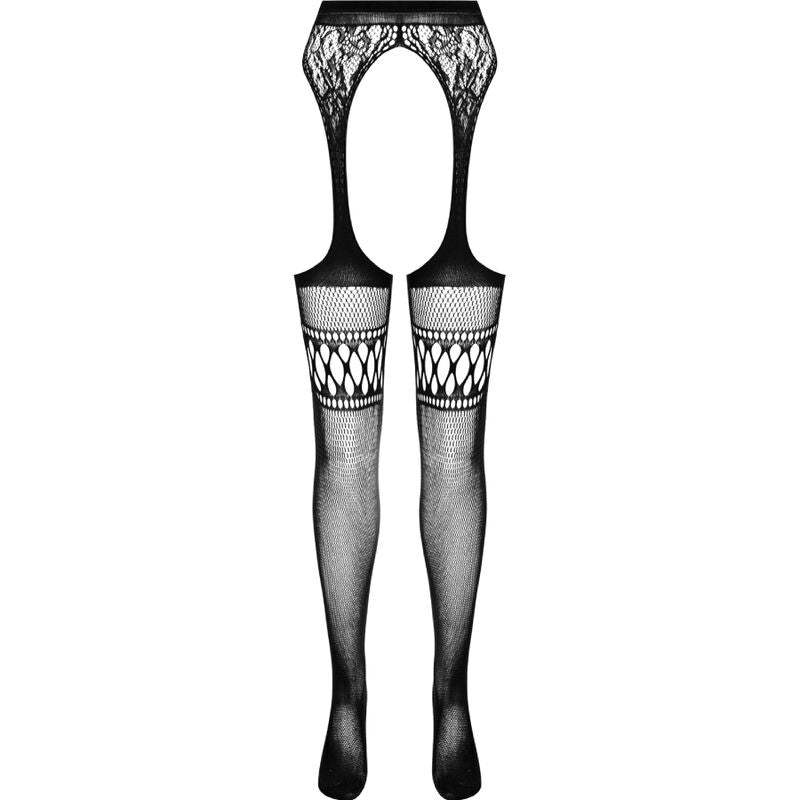 Medias Negras con Liguero S026 - Passion Woman One Size