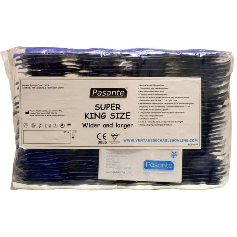 Pasante Super King - Preservativos Talla Grande 144 Unidades