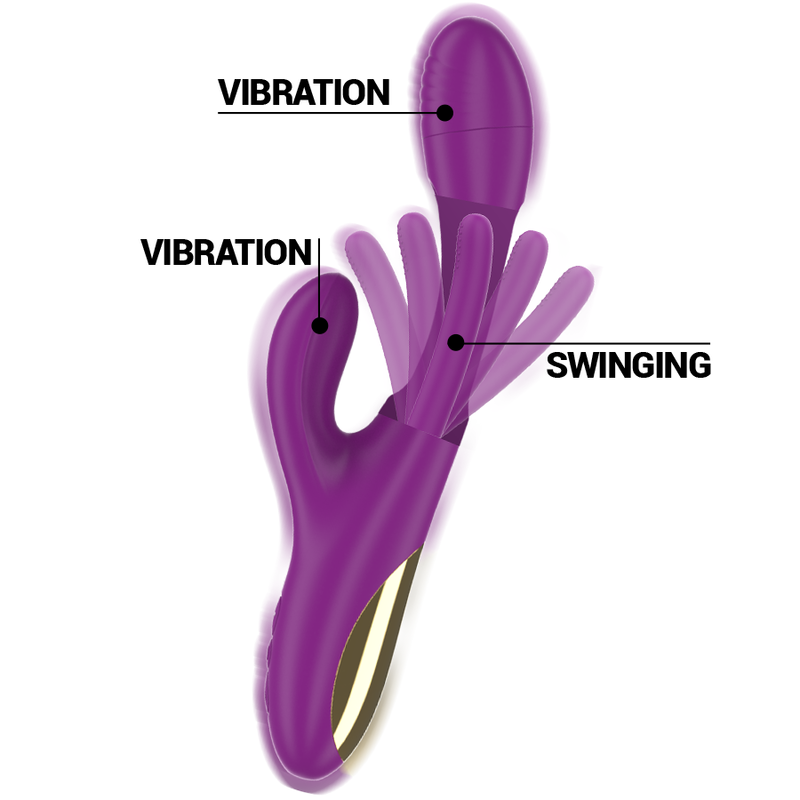 Intense Apolo - Vibrador Recargable Multifunction con Movimiento Oscilante