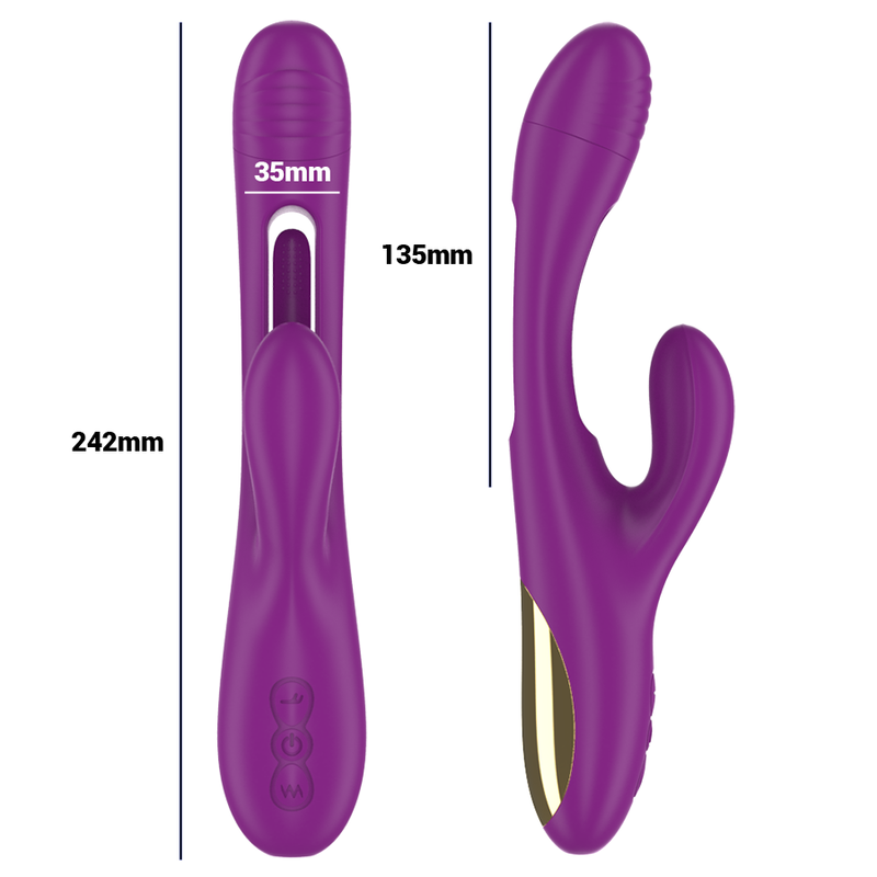 Intense Apolo - Vibrador Recargable Multifunction con Movimiento Oscilante